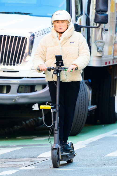 Deborra-Lee Fuentes Riding an Electric Scooter Out in New York, March 2024 3