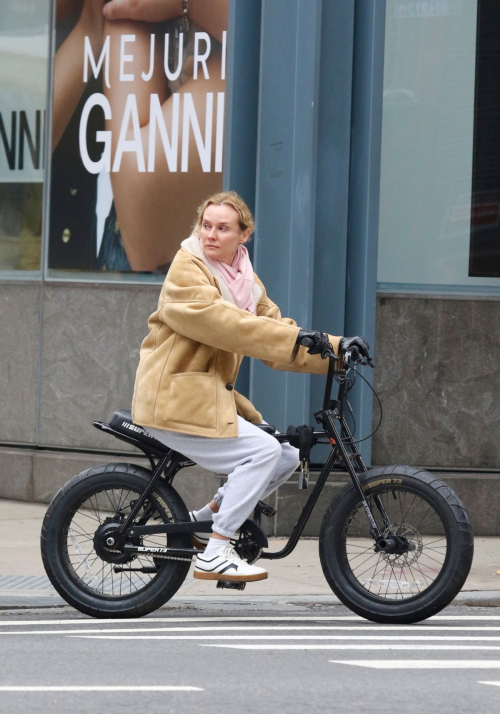 Diane Kruger Rides Ger Electric Bike in New York, March 2024 5