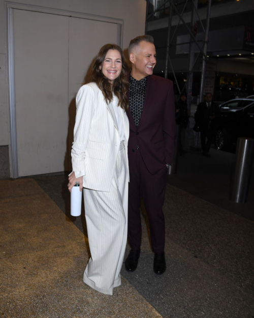 Drew Barrymore and Ross Matthews Leave CBS Studio in New York