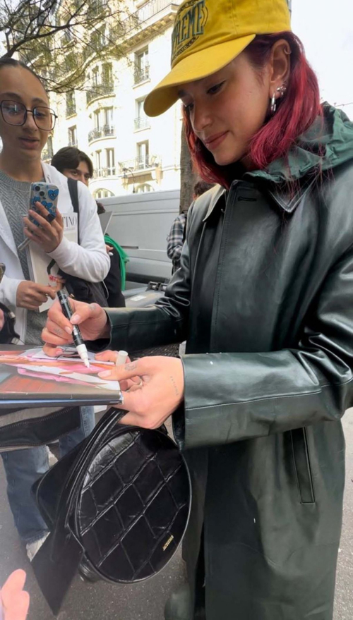 Dua Lipa Signed Autographs for Fans Out in Paris, March 2024 6