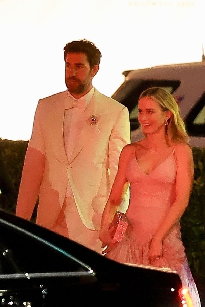 Emily Blunt and John Krasinski Leave Vanity Fair Oscar Party, March 2024