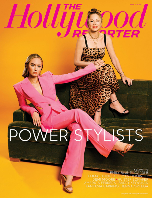 Emily Blunt in The Hollywood Reporter Power Stylists Issue March 2024