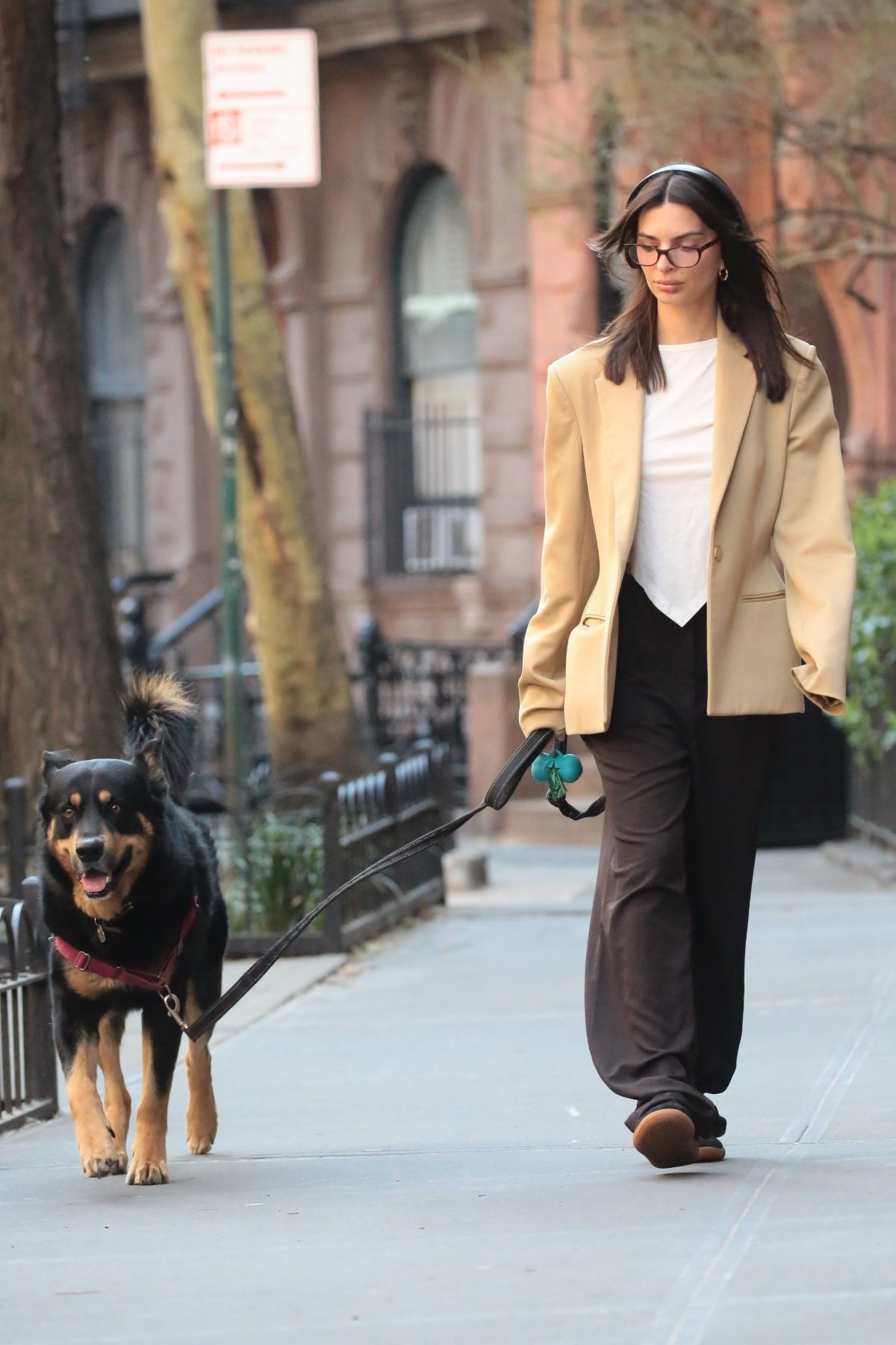 Emily Ratajkowski Morning Dog Walk in New York, March 2024