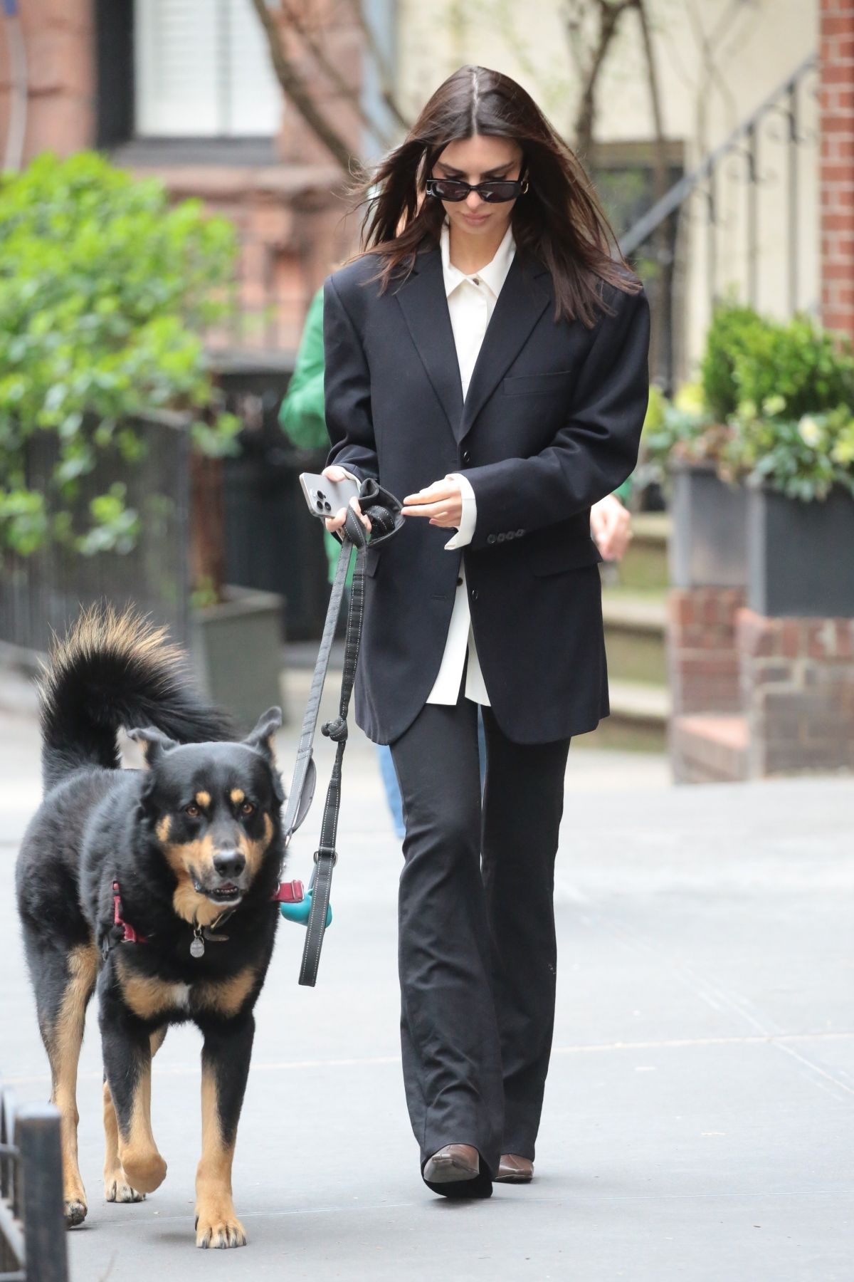 Emily Ratajkowski Out with Dog Colombo in New York, March 2024