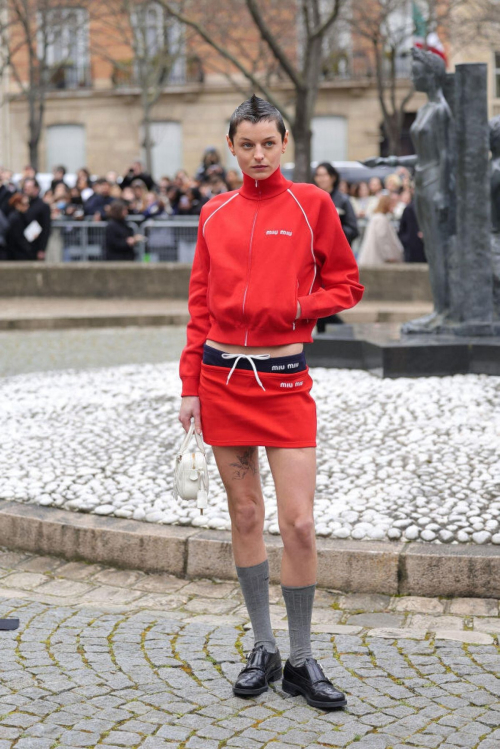 Emma Corrin at Miu Miu Fall/Winter 2024-2025 Paris Fashion Week, March 2024 2