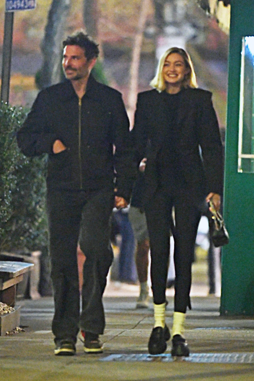 Gigi Hadid and Bradley Cooper Out for Dinner at Via Carota, March 2024