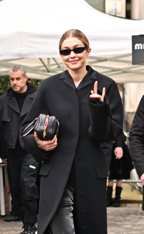 Gigi Hadid Leaves Miu Miu Fashion Show in Paris, March 2024