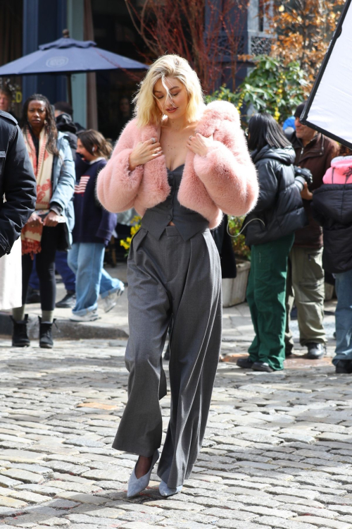 Gigi Hadid on the Set of Maybelline Commercial on Mercer Street in New York, March 2024 3