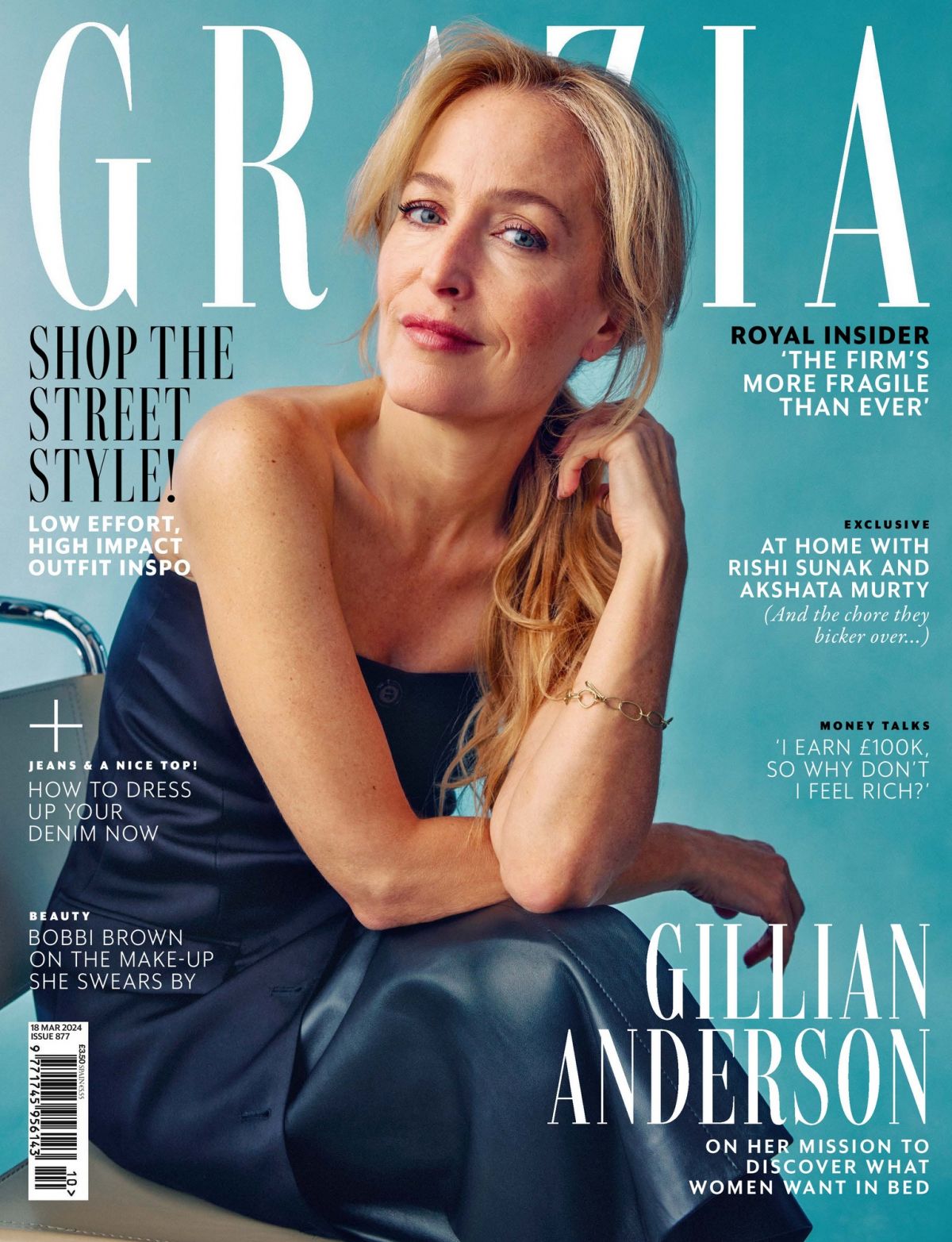 Gillian Anderson for Grazia UK Magazine, March 2024