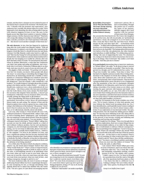 Gillian Anderson in The Observer Magazine, March 2024 4