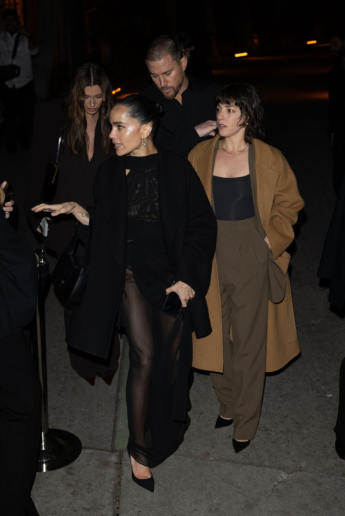 Hailey Bieber Zoe Kravitz and Channing Tatum at Pre-Oscar Soiree, March 2024