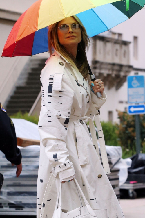 Heidi Klum Arrives on the Set of America's Got Talent in Pasadena, March 2024