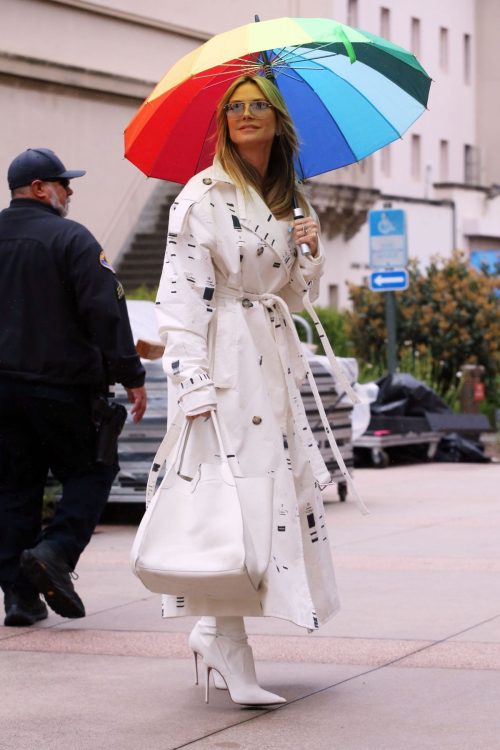 Heidi Klum Arrives on the Set of America