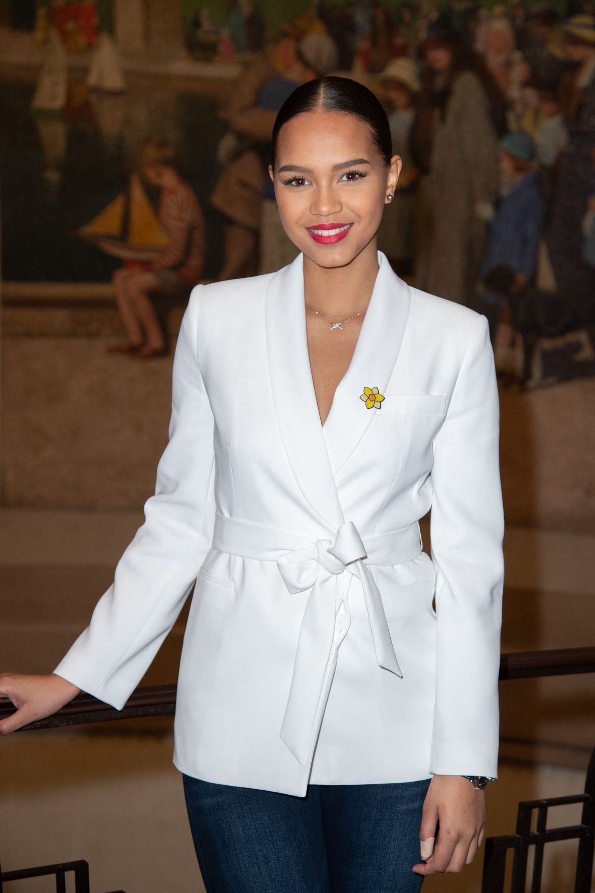 Indira Ampiot at Une Jonquille Contre Le Cancer Event, March 2024