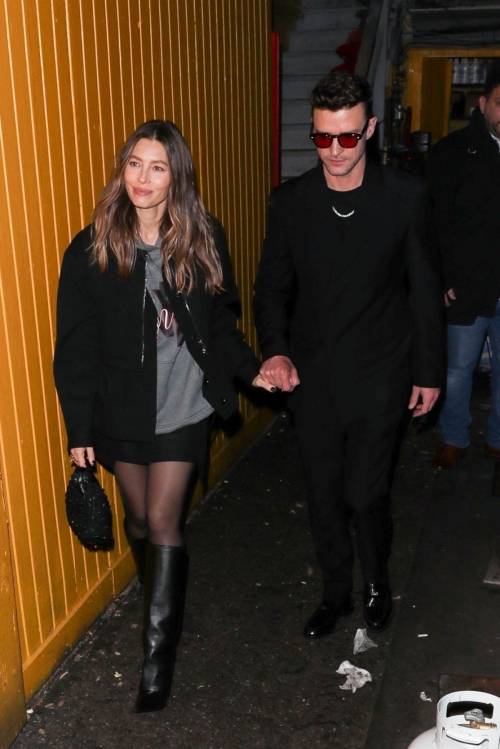 Jessica Biel and Justin Timberlake Leaving Album Release Party, March 2024 1