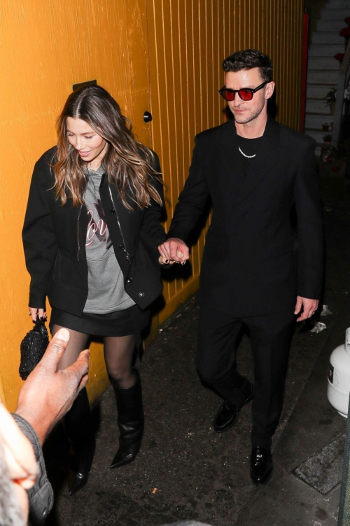 Jessica Biel and Justin Timberlake Leaving Album Release Party, March 2024 3