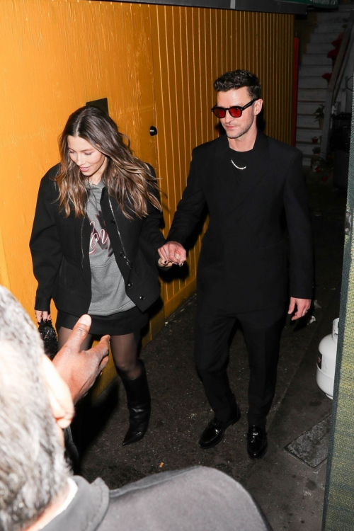 Jessica Biel and Justin Timberlake Leaving Album Release Party, March 2024 4