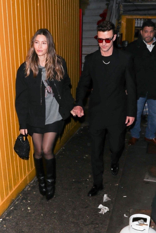 Jessica Biel and Justin Timberlake Leaving Album Release Party, March 2024 6