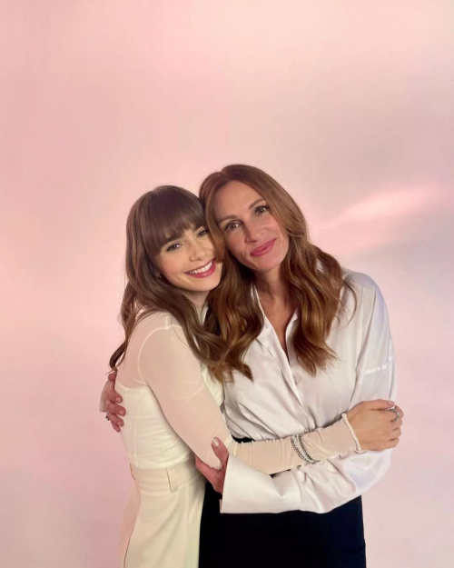 Julia Roberts and Lily Collins for Lancome, March 2024 1