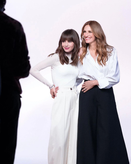 Julia Roberts and Lily Collins for Lancome, March 2024 2