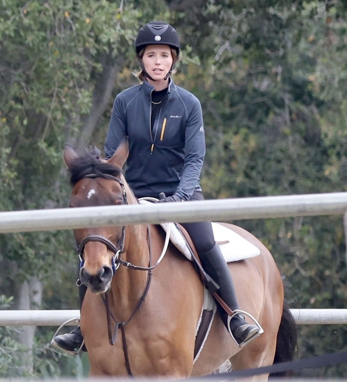 Katherine Schwarzenegger Horseback Riding Los Angeles, February 2024