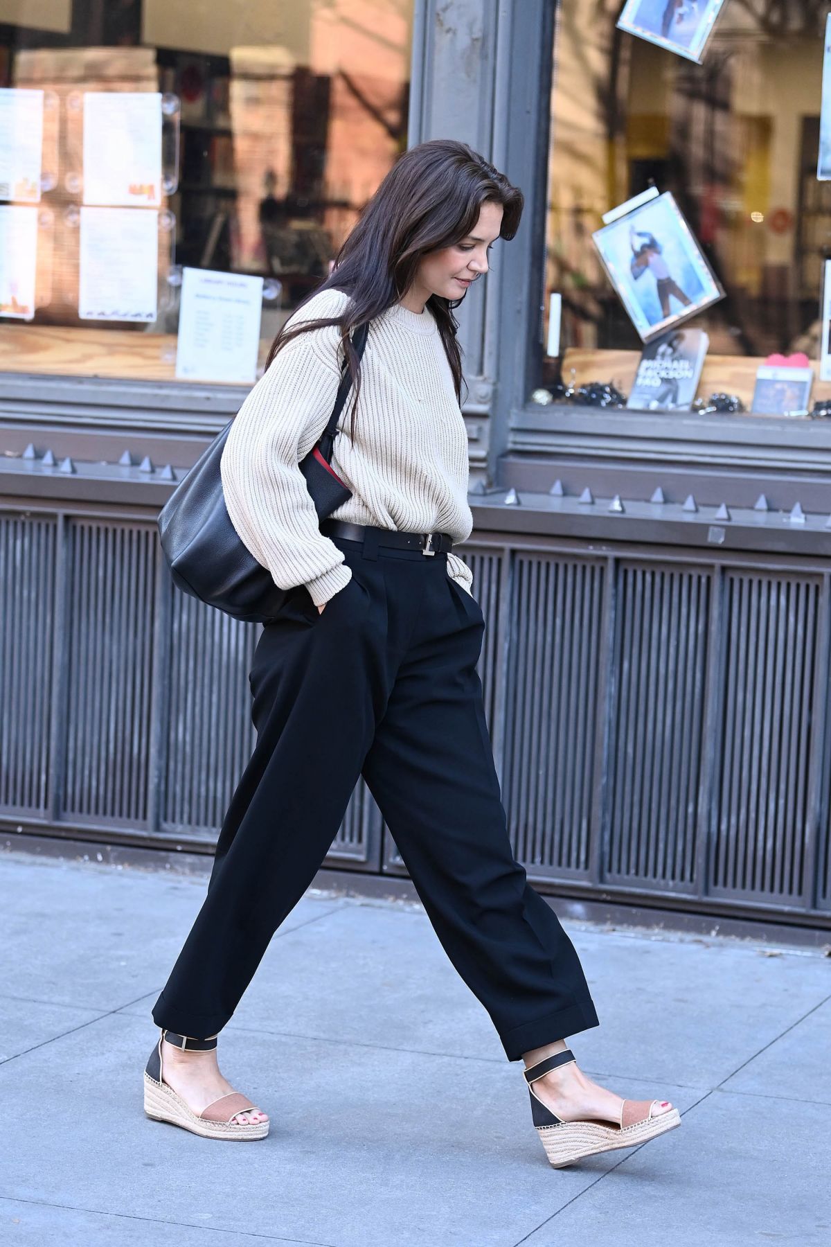 Katie Holmes Out on First Day of Spring in New York, March 2024