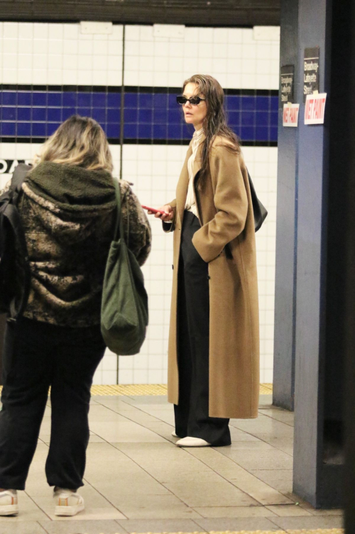 Katie Holmes Waiting for an Uptown Train in New York, March 2024 3