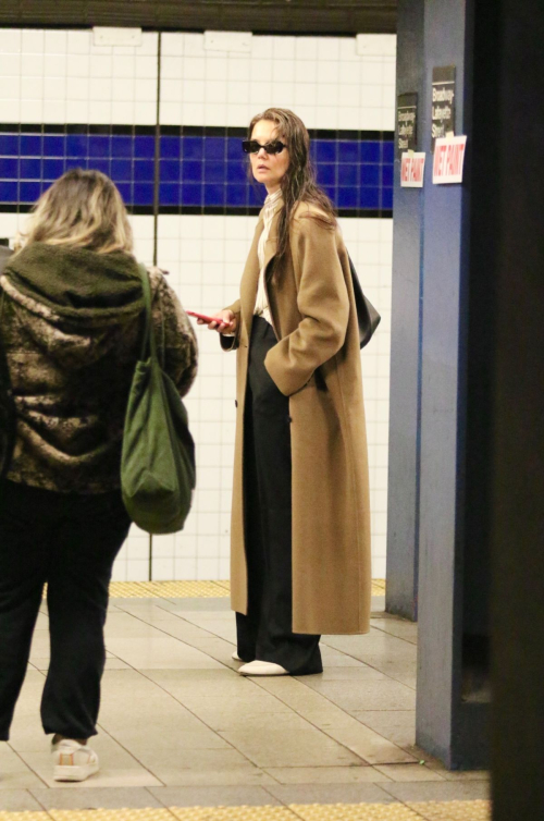 Katie Holmes Waiting for an Uptown Train in New York, March 2024 6