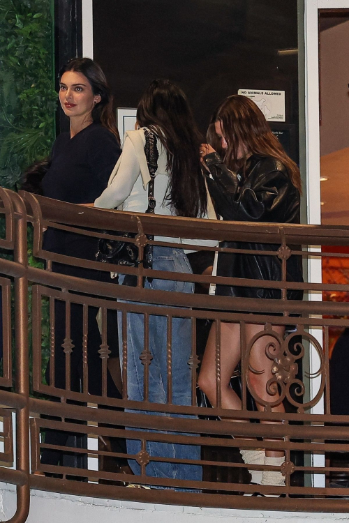 Kendall Jenner Justine Skye Lauren Perez and Hailey Bieber Out for Dinner, March 2024