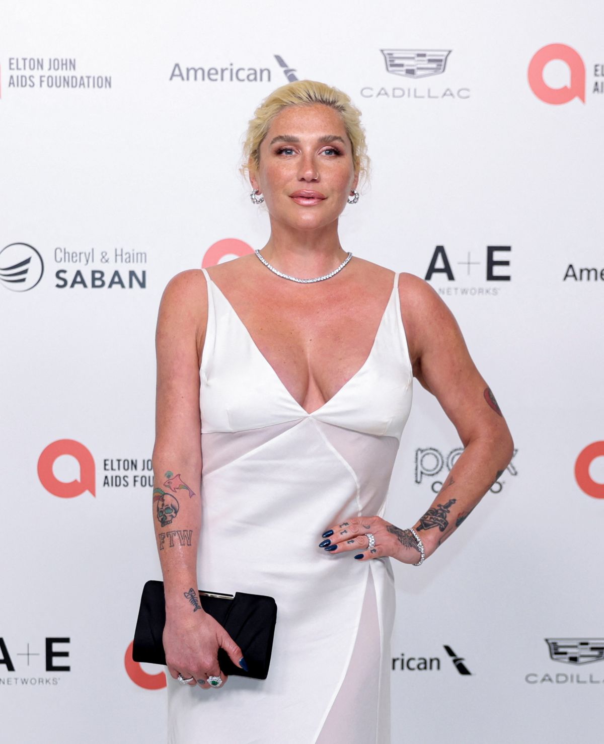 Kesha at Elton John AIDS Foundation Oscar Viewing Party, March 2024