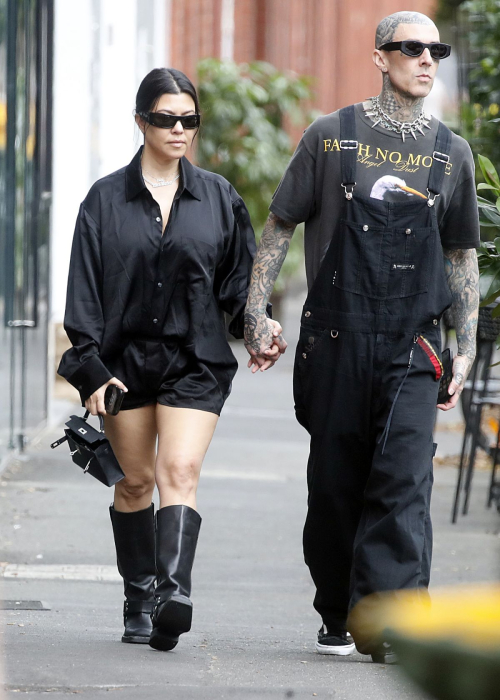 Kourtney Kardashian and Travis Barker at Cafe Smith Deli Melbourne, February 2024 2