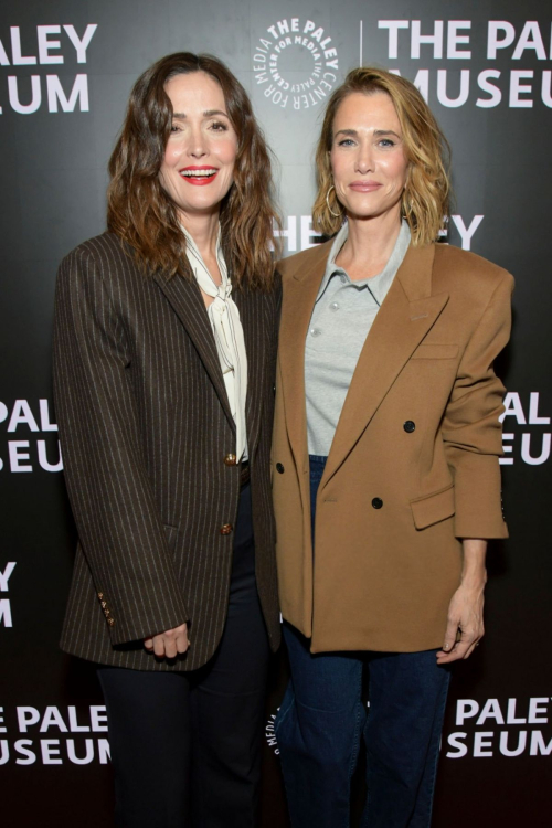 Kristen Wiig and Carol Burnett at A Night With Apple TV Palm Royale at The Paley Museum in New York