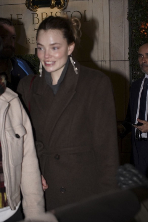 Kristine Froseth Leaving Hotel Paris, March 2024