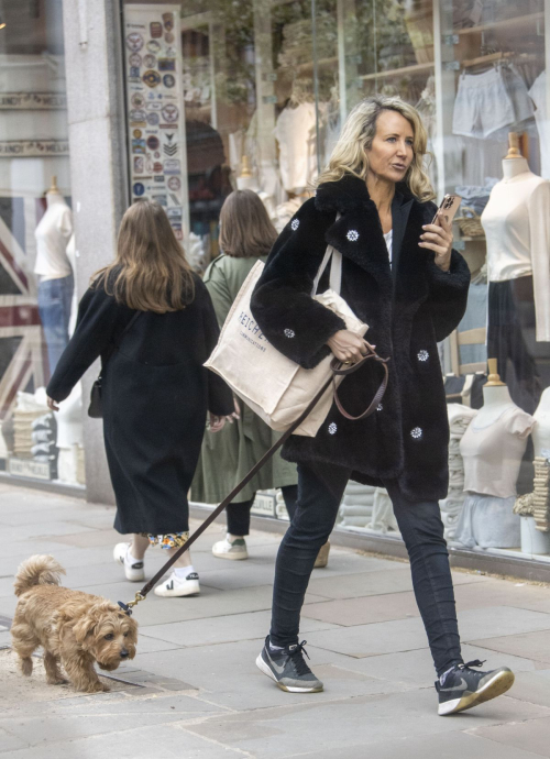 Lady Victoria Hervey Out with Dog on Kings Road Chelsea 2