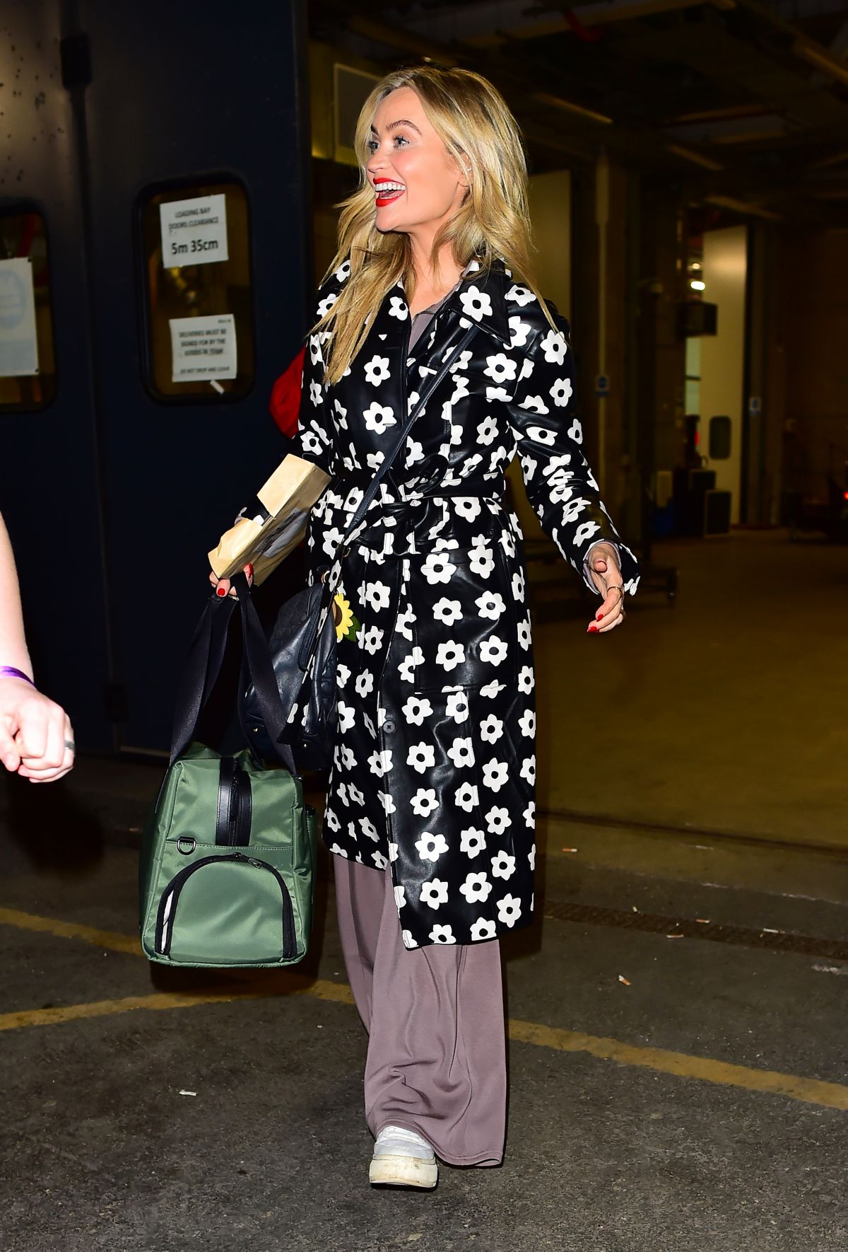 Laura Whitmore Leaves Comic Relief Studios in Salford, March 2024