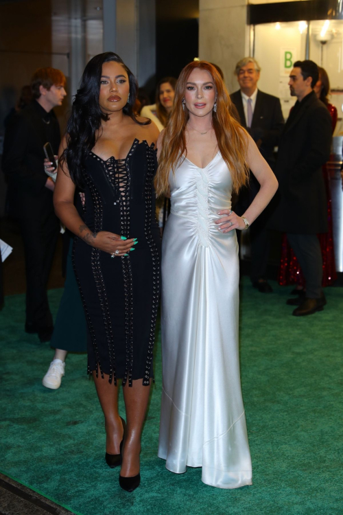 Lindsay Lohan and Ayesha Curry at Irish Wish Premiere New York, March 2024 9