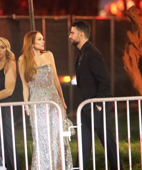 Lindsay Lohan and Bader Shammas Leave Vanity Fair Oscars Party, March 2024 5