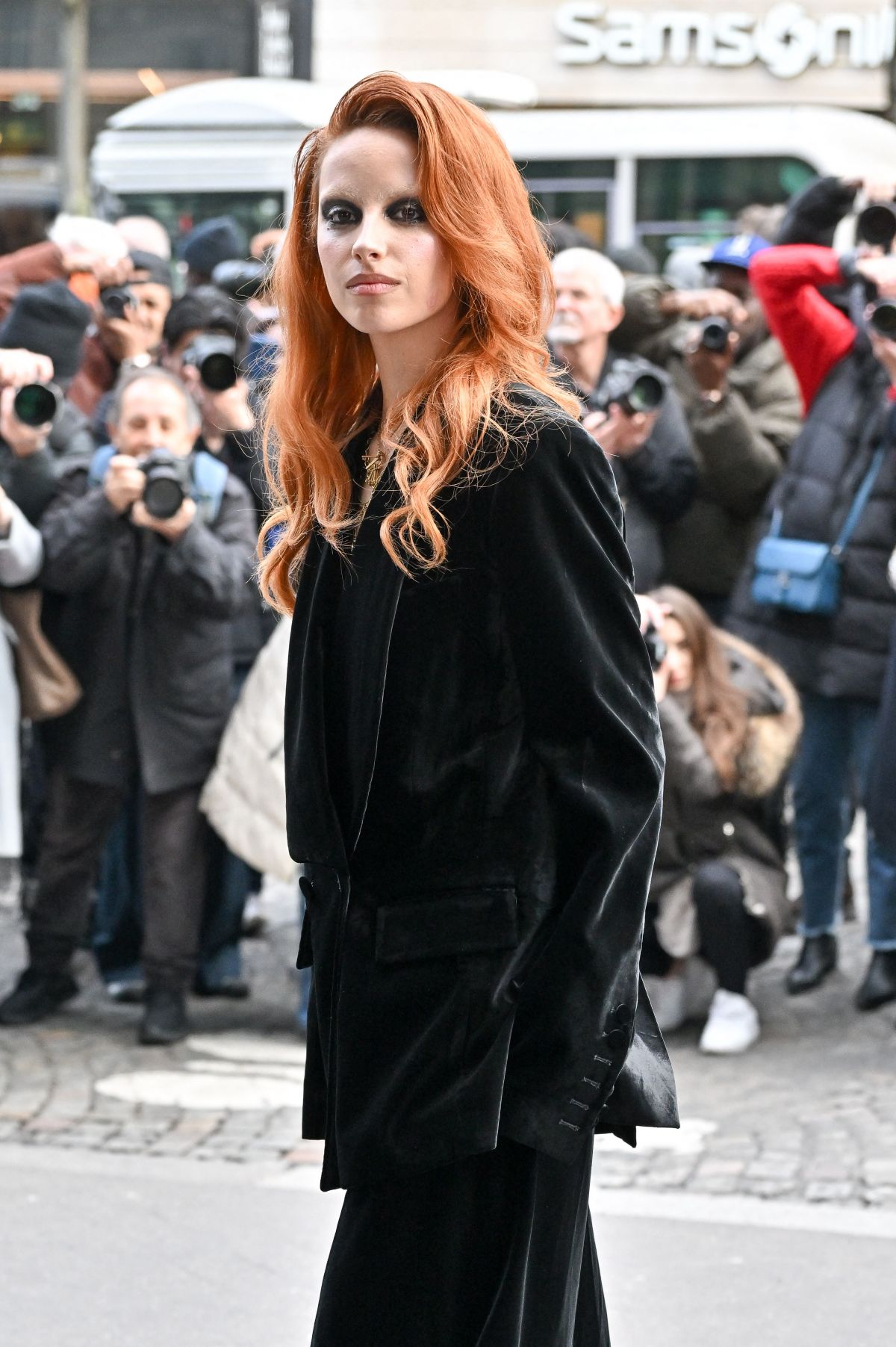 Marie Gaguech Arrives at Nina Ricci Show at Paris Fashion Week, March 2024