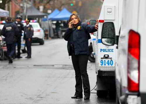 Mariska Hargitay on the Set of Law & Order: SVU in Manhattan, March 2024 2