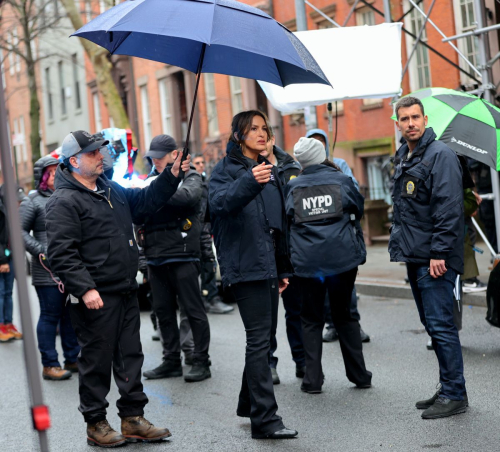 Mariska Hargitay on the Set of Law & Order: SVU in Manhattan, March 2024 6