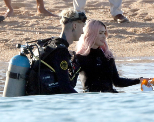 Megan Fox and MGK Snorkeling in Mexico, March 2024 1