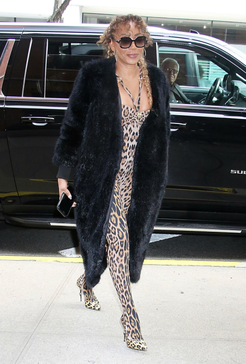 Melanie Brown Arrives at Drew Barrymore Show in New York, March 2024