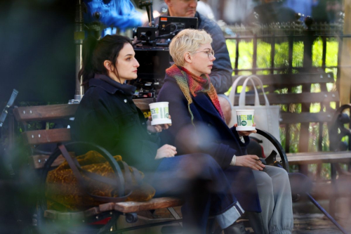 Michelle Williams and Jenny Slate on Dying for Sex Set, March 2024 1