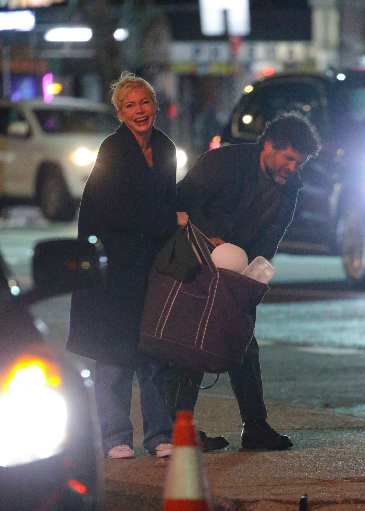 Michelle Williams on Set of Dying for Sex in New York, March 2024