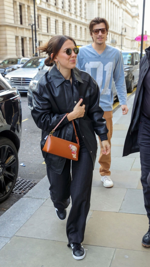 Millie Bobby Brown Arrives at Her Hotel in London, March 2024 2