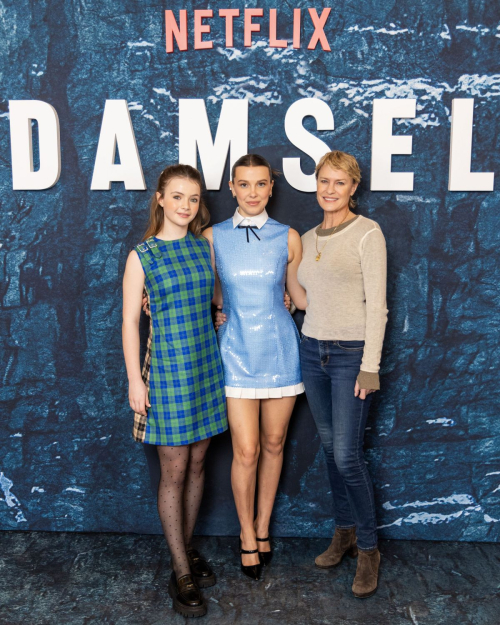 Millie Bobby Brown at Damsel Special Screening at Ham Yard Hotel in London, March 2024