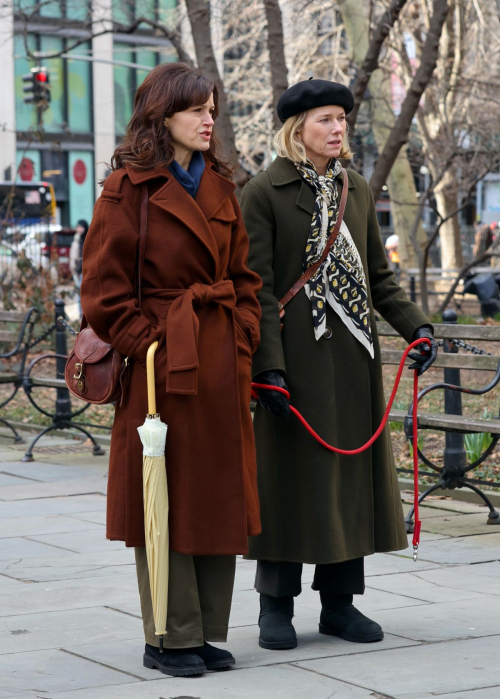 Naomi Watts and Carla Gugino Reshoot Scene for The Friend Downtown Manhattan, March 2024