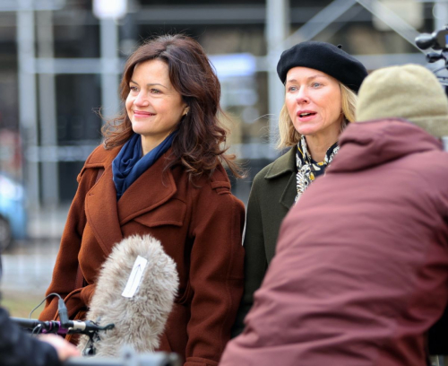 Naomi Watts and Carla Gugino Reshoot Scene for The Friend Downtown Manhattan, March 2024 3