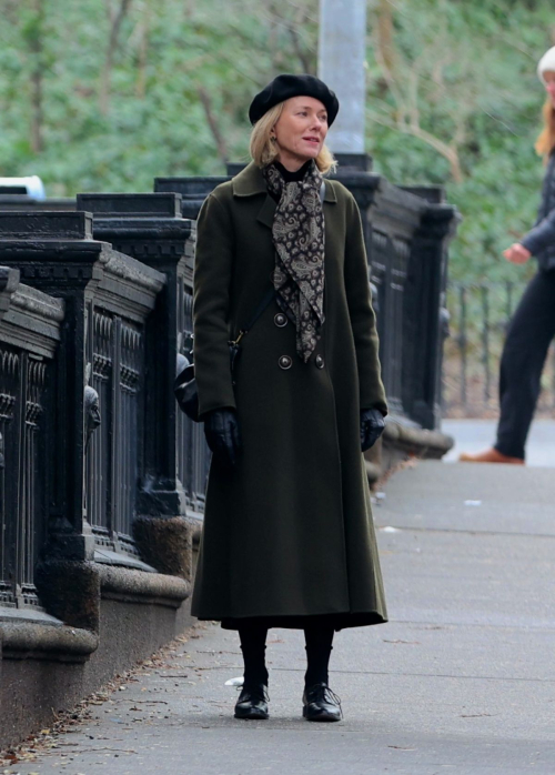 Naomi Watts on the Set of The Friend in Brooklyn, March 2024