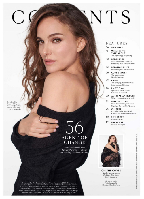 Natalie Portman in Marie Claire Australia Feature, April 2024 7